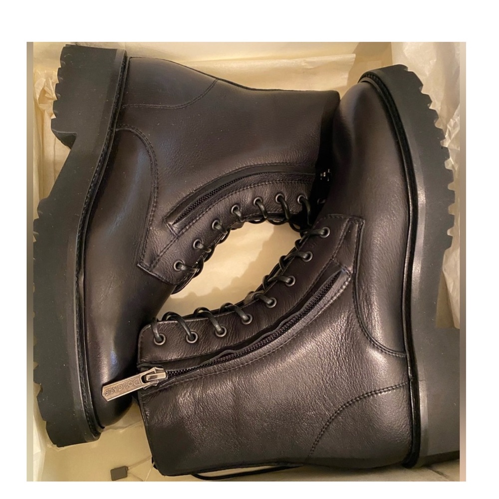 Doucal’s Black Laced Combat Boots US 6 & 7